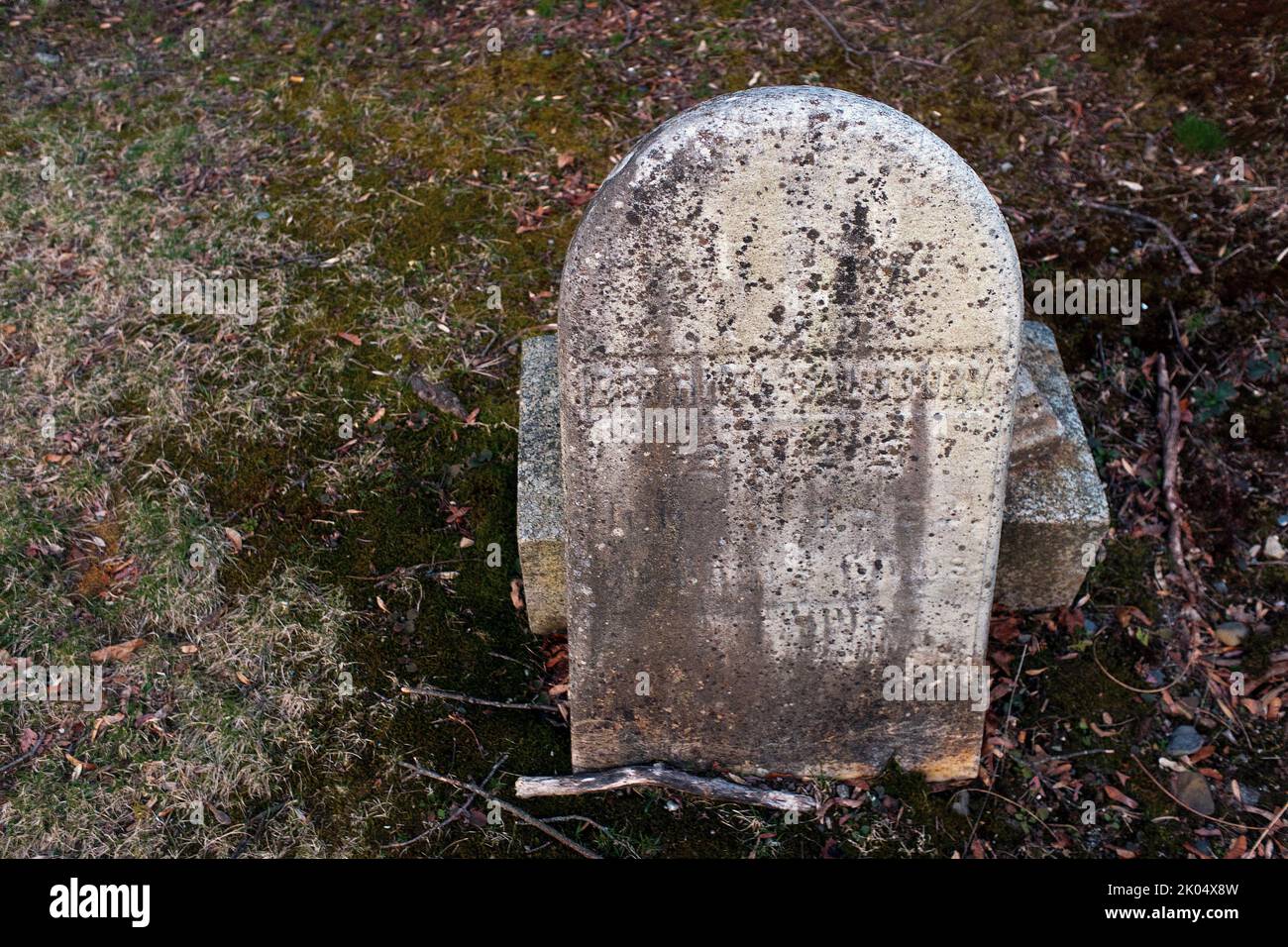 Old Cemetery Headstone Stock Photo