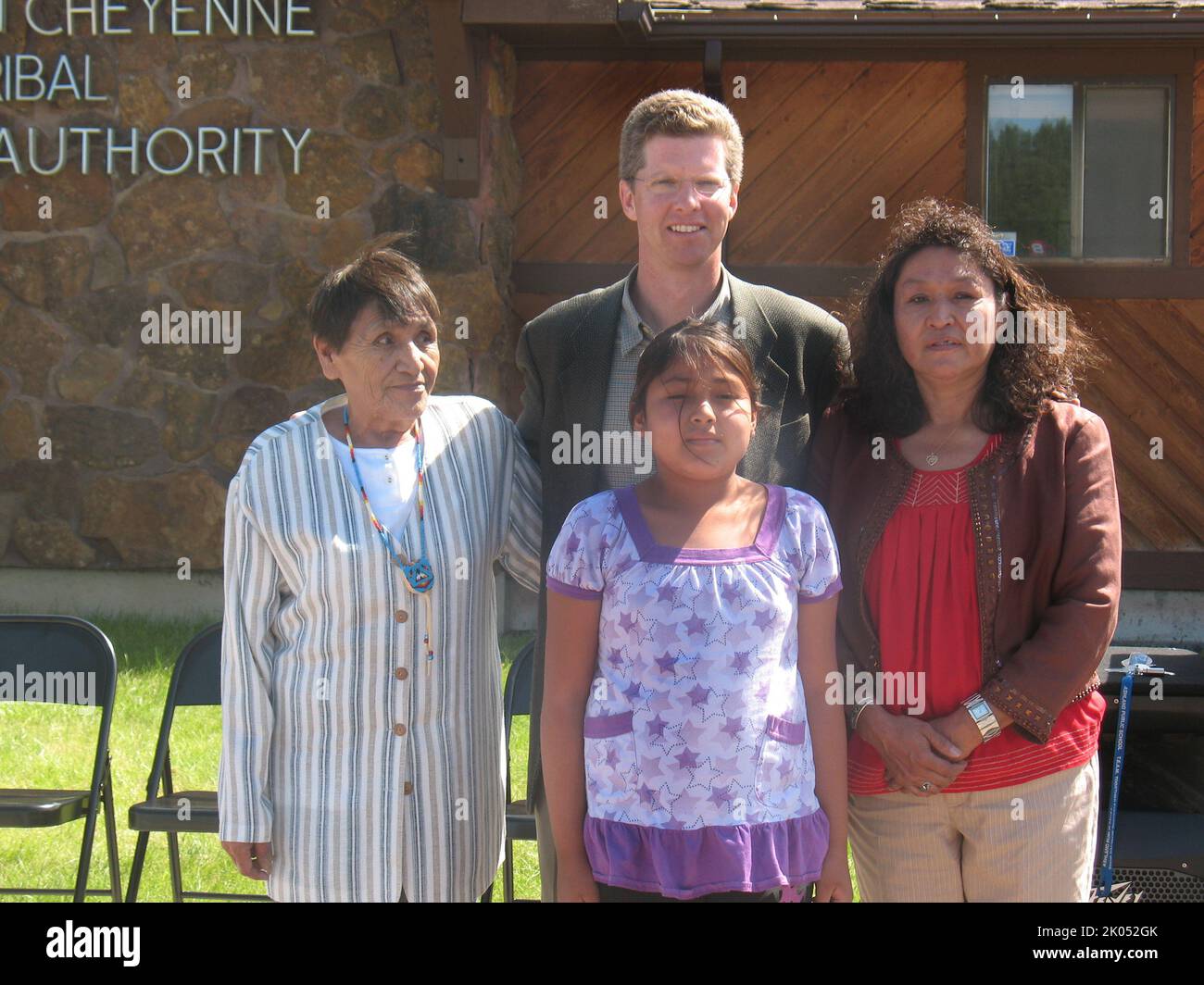 Secretary Shaun Donovan visiting the offices of the Northern Cheyenne