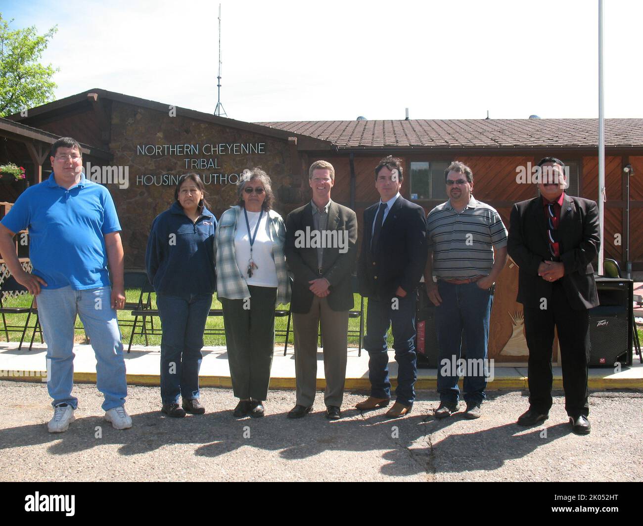 Secretary Shaun Donovan visiting the offices of the Northern Cheyenne