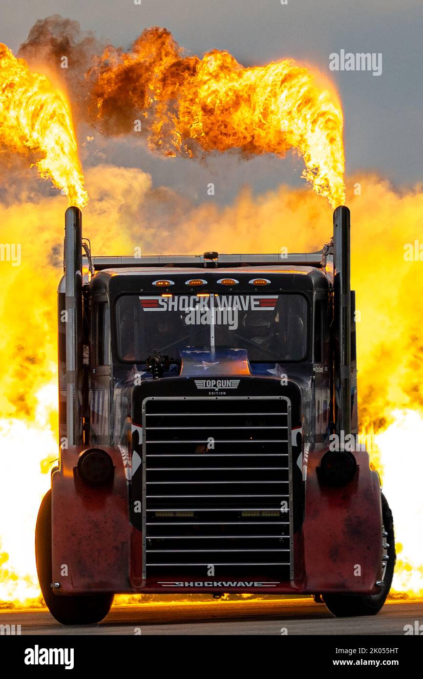 The incredible Chris Darnell at the Stuart Air Show Stock Photo