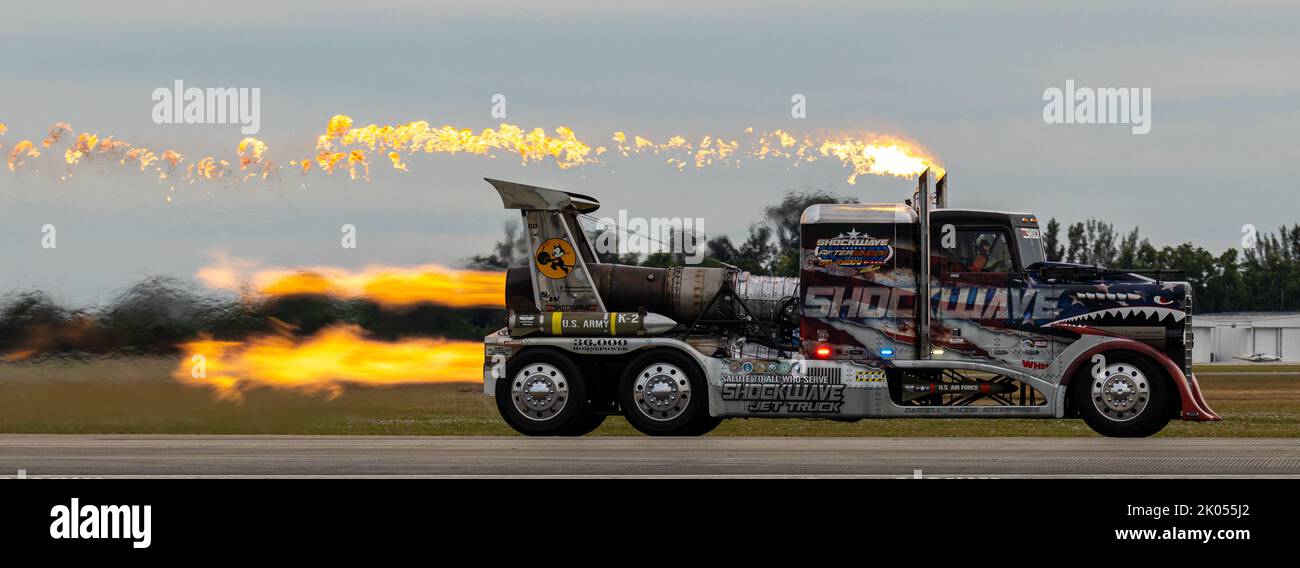 The incredible Chris Darnell at the Stuart Air Show Stock Photo