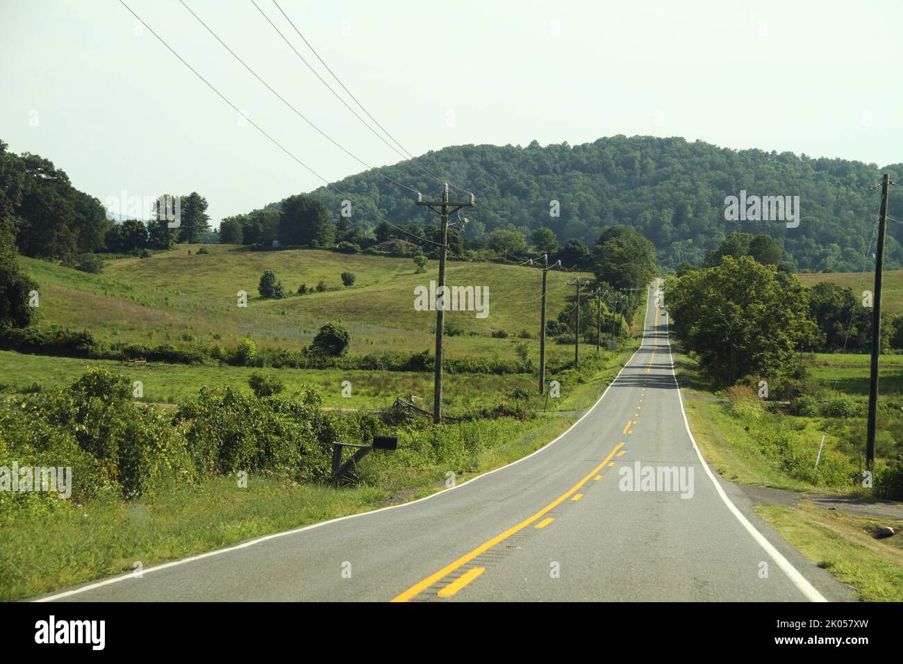 Virginia, USA. Driving through the countryside in the summertime. Stock Photo