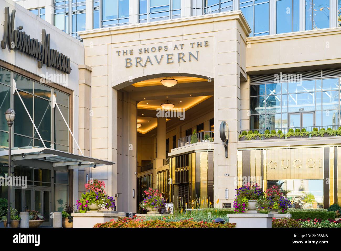Bellevue, WA, USA - September 08, 2022; The Shops At The Bravern luxury mixed use developemt in downtown Bellevue Stock Photo