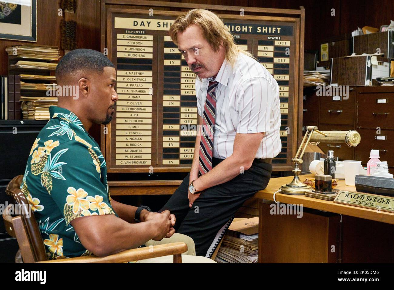 DAY SHIFT, from left: Jamie Foxx, Eric Lange, 2022. ph: Parrish Lewis / ©  Netflix /Courtesy Everett Collection Stock Photo - Alamy