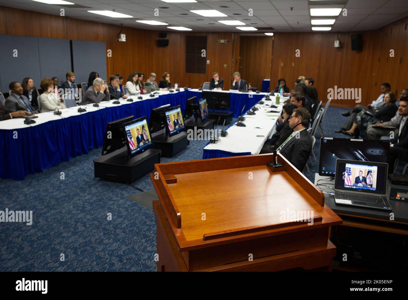 Webcast at HUD of President Barack Obama addressing political ...