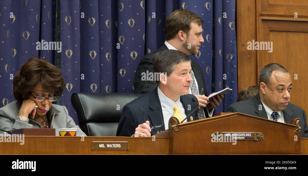 Testimony of Federal Housing Administration Commissioner Carol Galante at hearing of House Financial Services Committee, Capitol Hill. Stock Photo