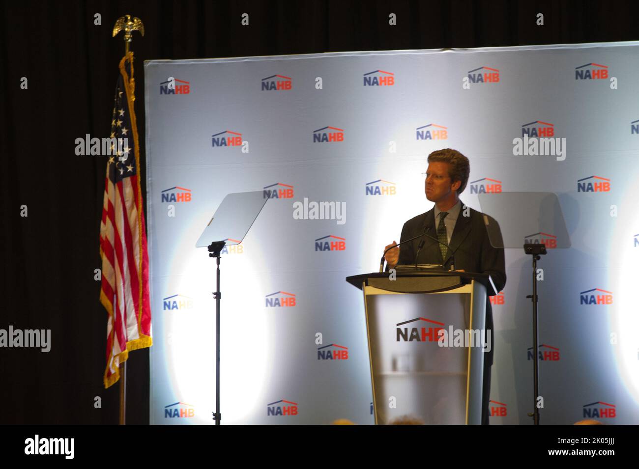 Secretary Shaun Donovan addressing National Association of Home Builders, Washington, D.C.. Stock Photo