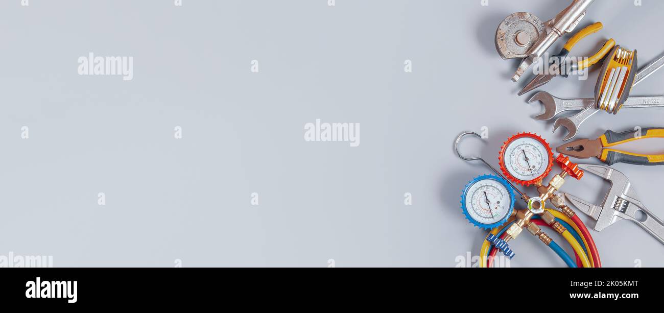 Tools for air conditioning repair and maintenance Stock Photo Alamy