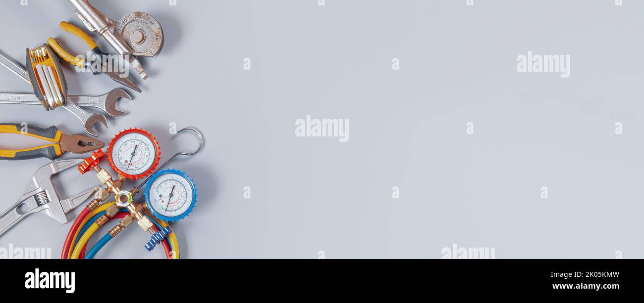 Tools for air conditioning repair and maintenance Stock Photo Alamy