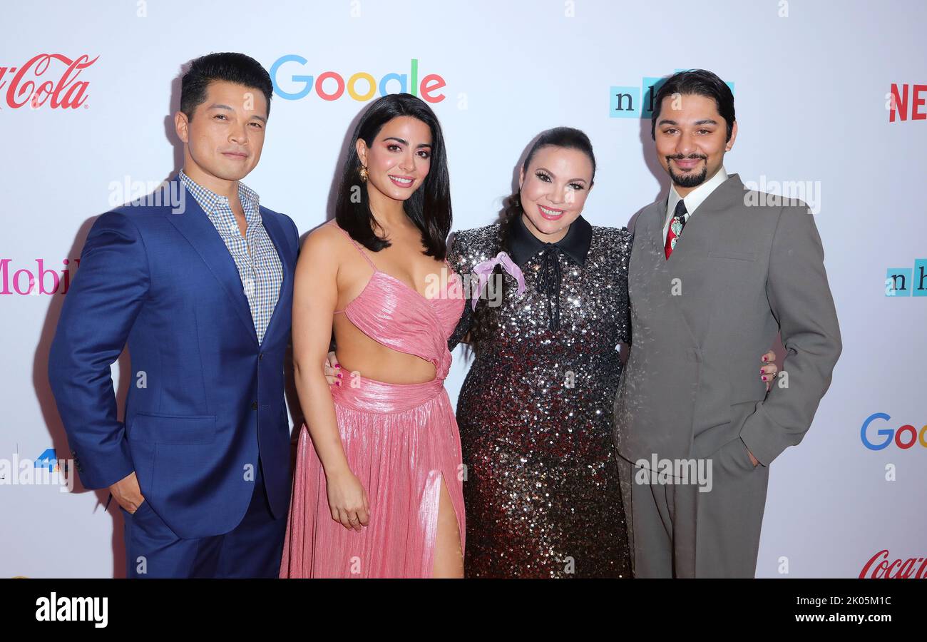 Beverly Hills, USA. 09th Sep, 2022. Vincent Rodriguez III, Emeraude Toubia, Gloria Calderon Kellett, Mark indelicato arrives at The National Hispanic Media Coalition Impact Awards Gala held at The Beverly Wilshire Four Seasons Hotel in Beverly Hills, CA on Friday, September 9, 2022 . (Photo By Juan Pablo Rico/Sipa USA) Credit: Sipa USA/Alamy Live News Stock Photo