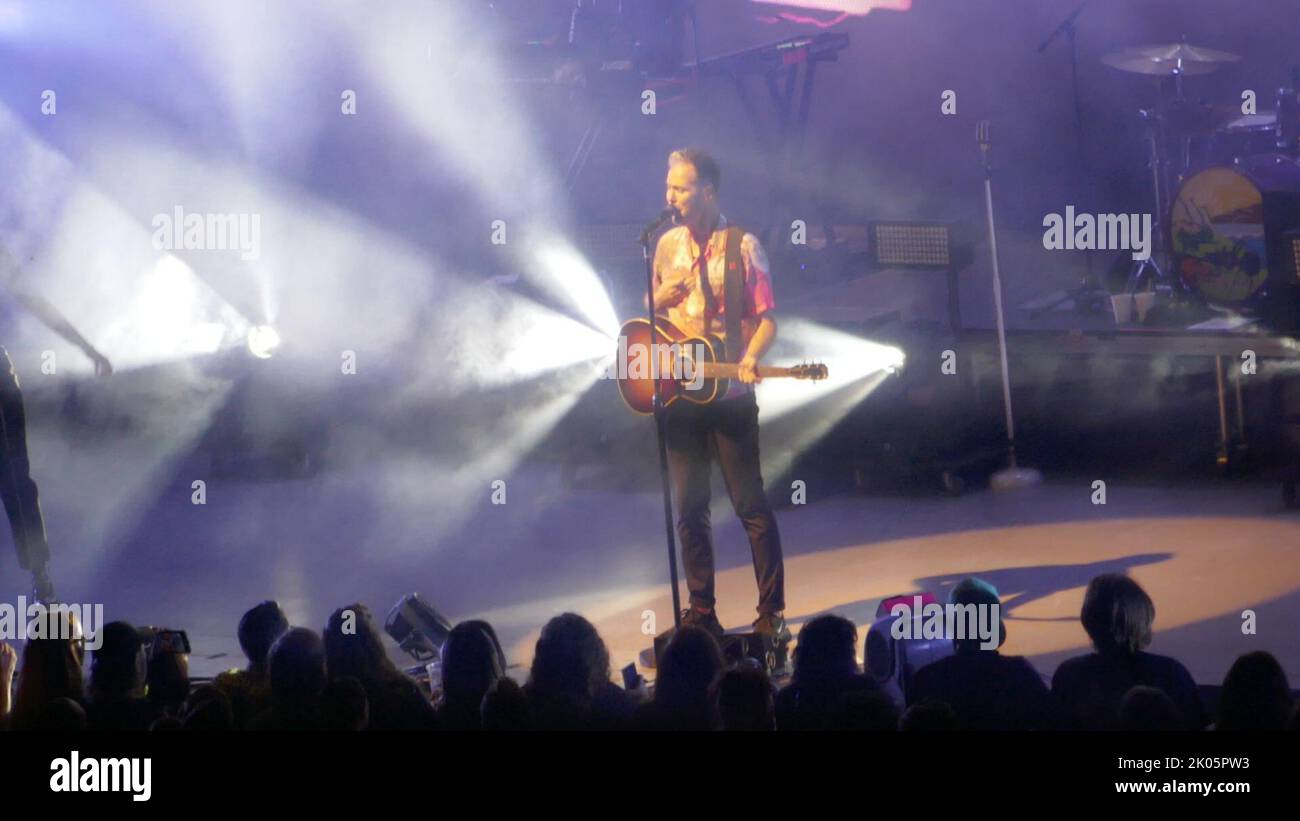 Los Angeles, California, USA 27th August 2022 Singer Fitz of Fitz and the Tantrums performs on