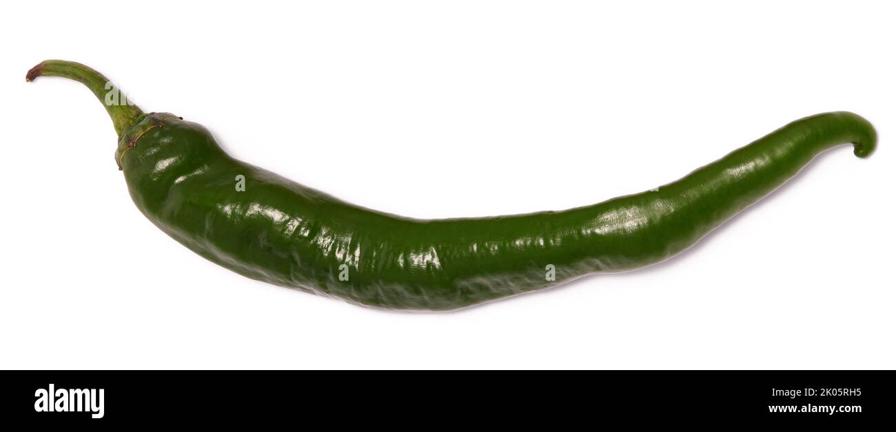green hot chili pepper isolated on a white background Stock Photo Alamy