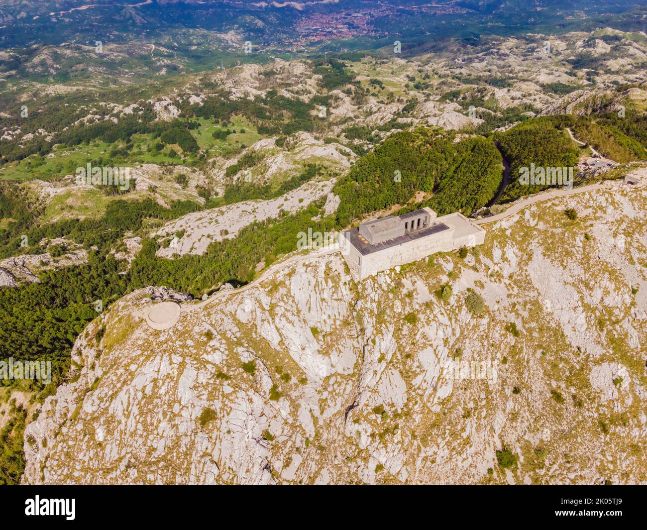 Montenegro. Lovcen National Park. Mausoleum of Negosh on Mount Lovcen ...