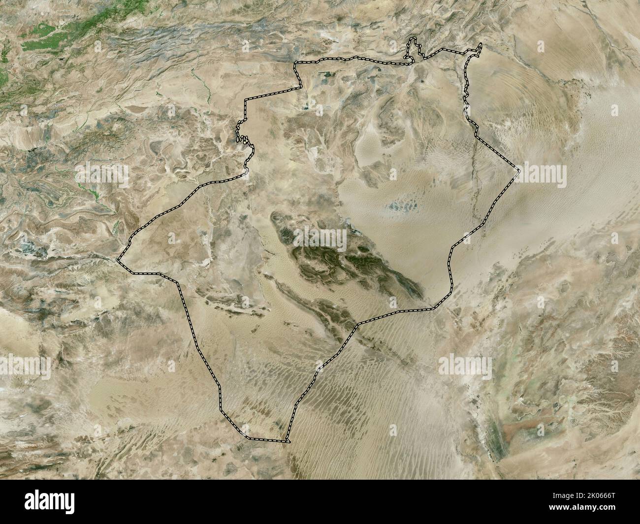 Bechar, province of Algeria. High resolution satellite map Stock Photo