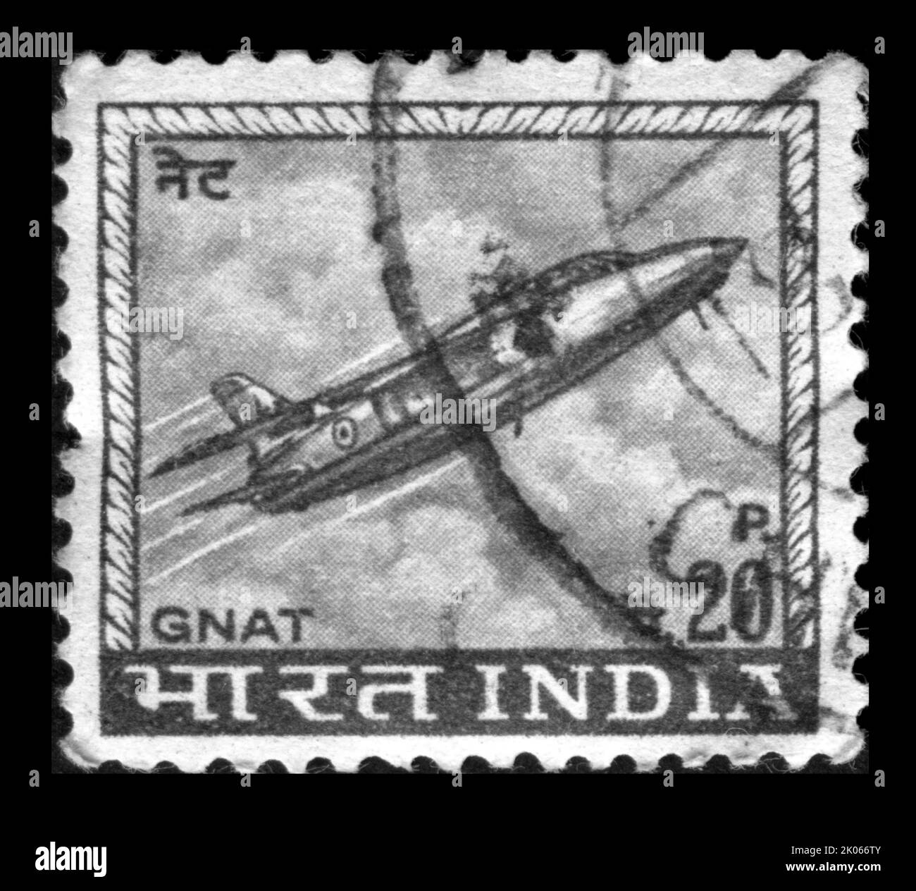 Stamp print in India, airplane Stock Photo