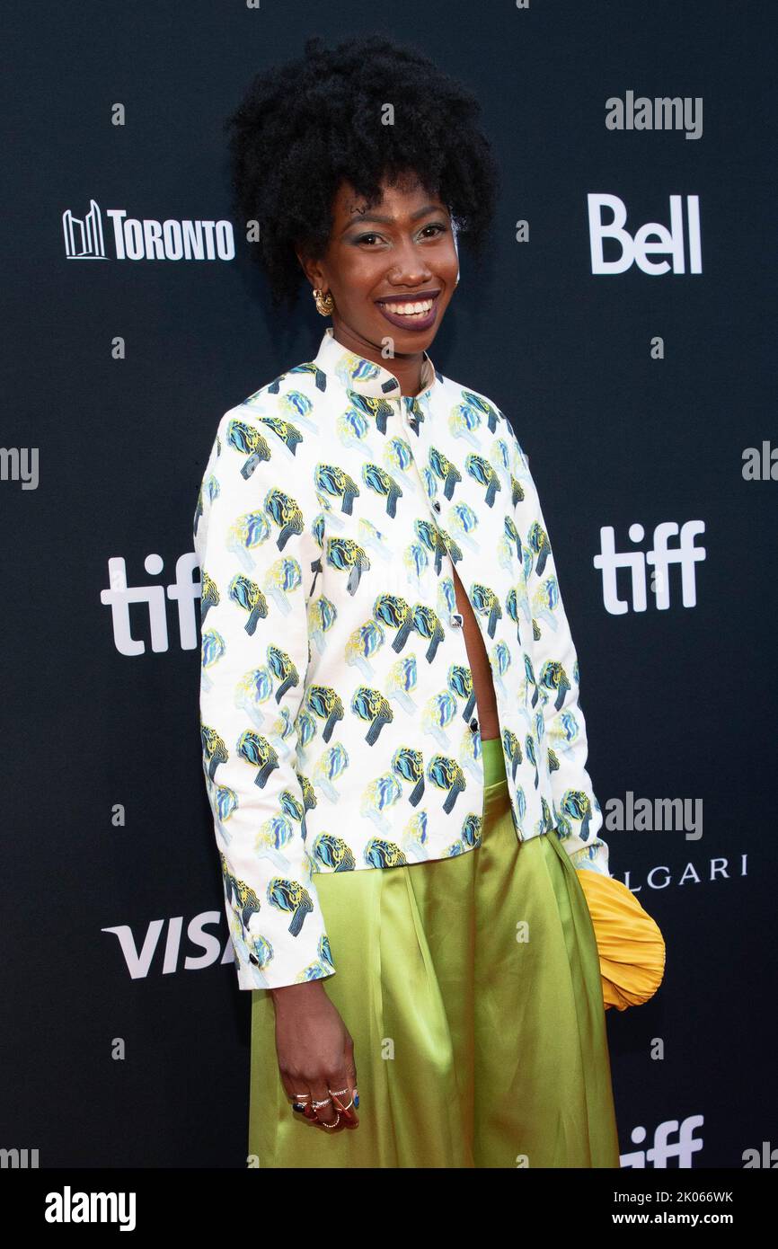 Shaina West attends the premiere of “The Woman King” at Roy Thomson