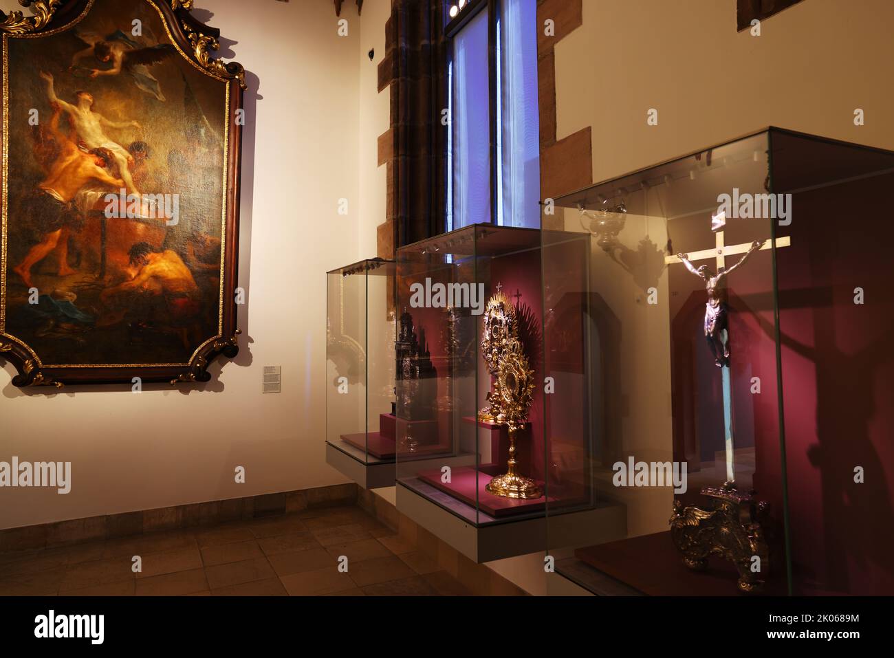Gemälde, Bild, Nürnberg, Nürnberg Museum, Kunst, Gewölbe, Germanisches Nationalmuseum oder Deutsches Museum in der Altstadt von Nuernberg, Bayern Stock Photo