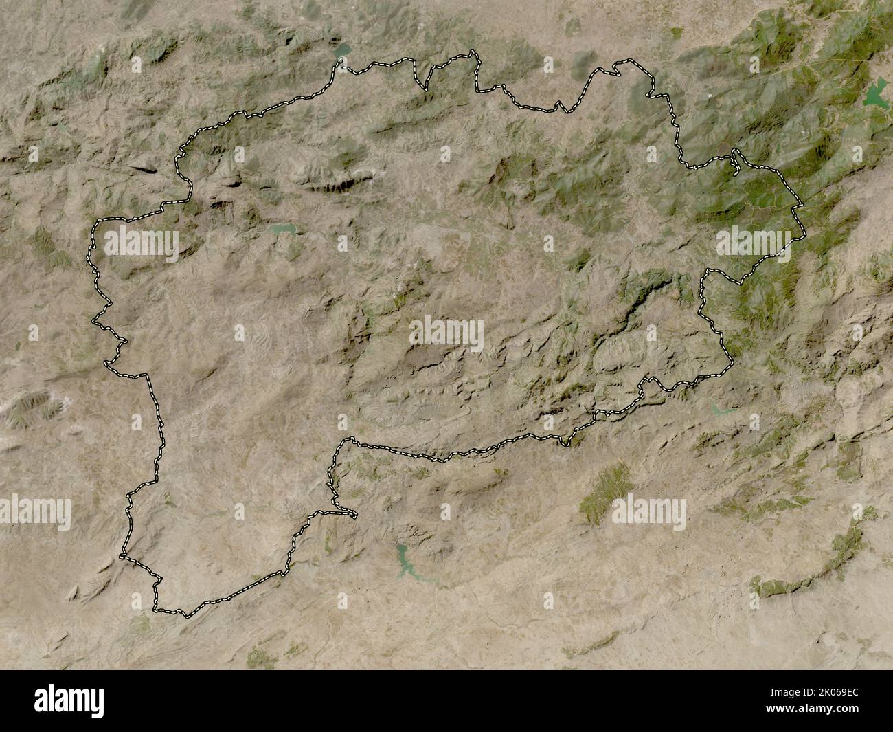 Guelma, province of Algeria. Low resolution satellite map Stock Photo ...