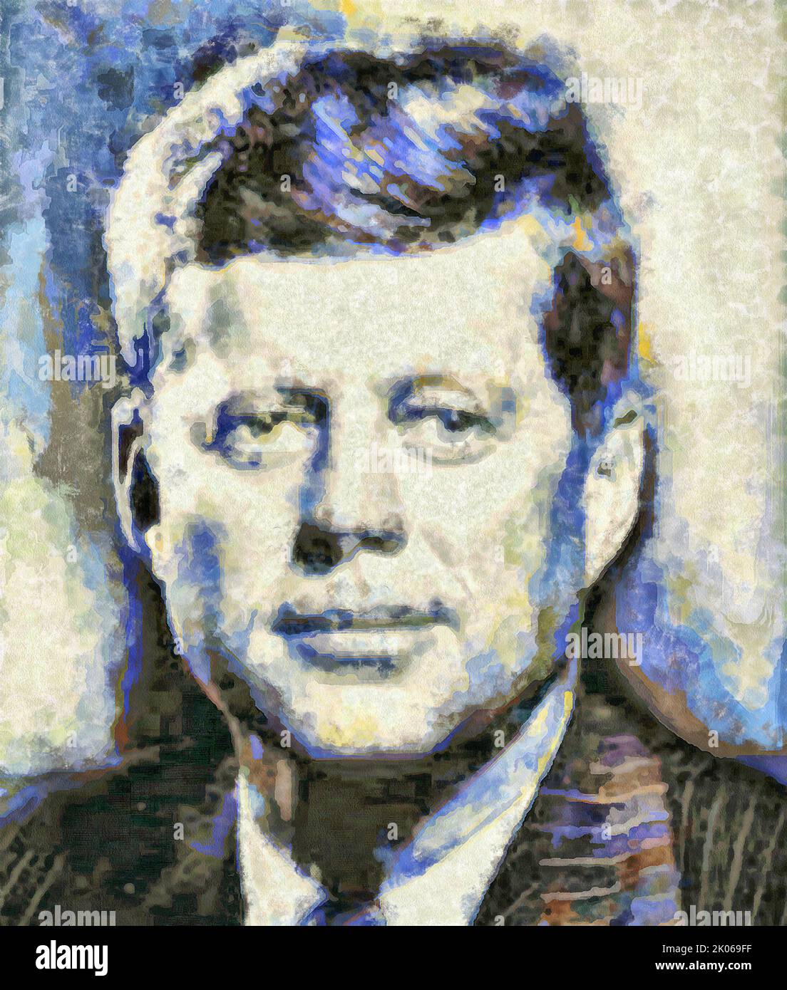 Illustrations portret John Fitzgerald Kennedy, JFK, 1917 -1963, USA 