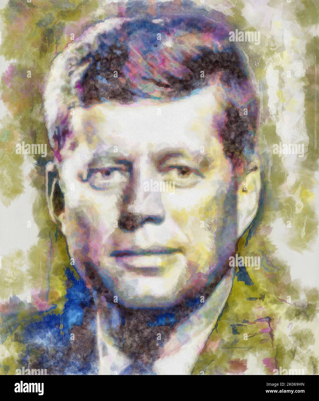 Illustrations Portret John Fitzgerald Kennedy Jfk 1917 1963 Usa American Politician 