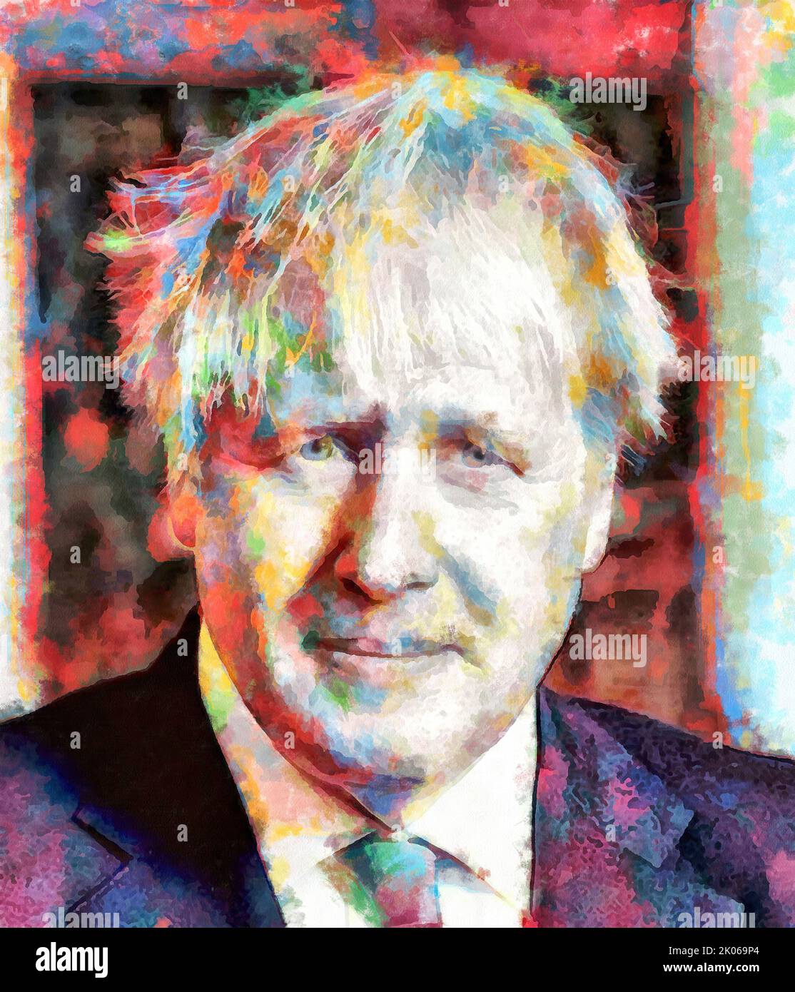 Illustrations portret Alexander Boris de Pfeffel Johnson, Boris Johnson
