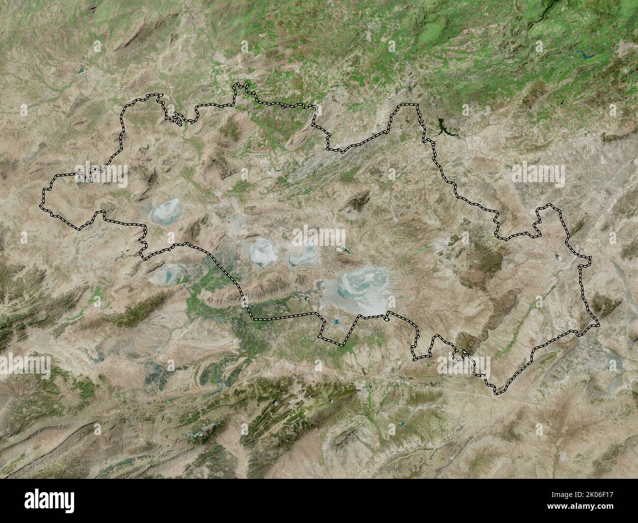 Oum el Bouaghi, province of Algeria. High resolution satellite map