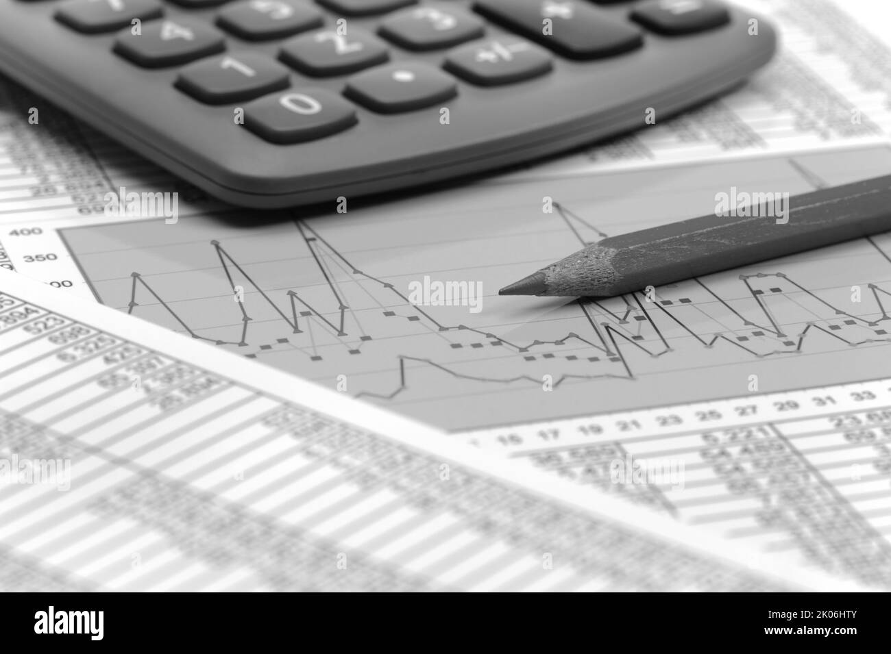 finance and economy with chart Stock Photo