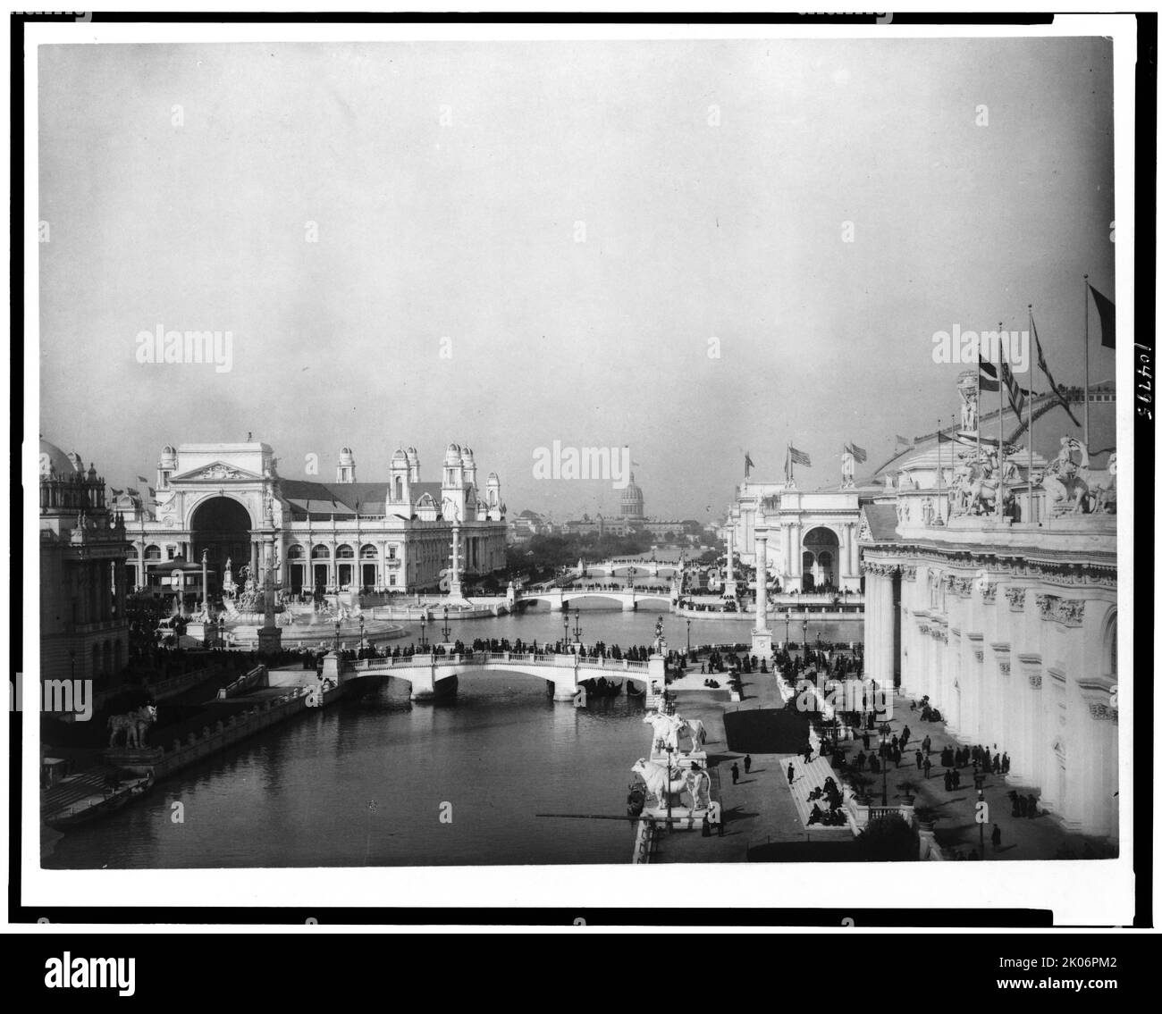 Exposition grounds, World's Columbian Exposition, Chicago, 1893. Stock Photo