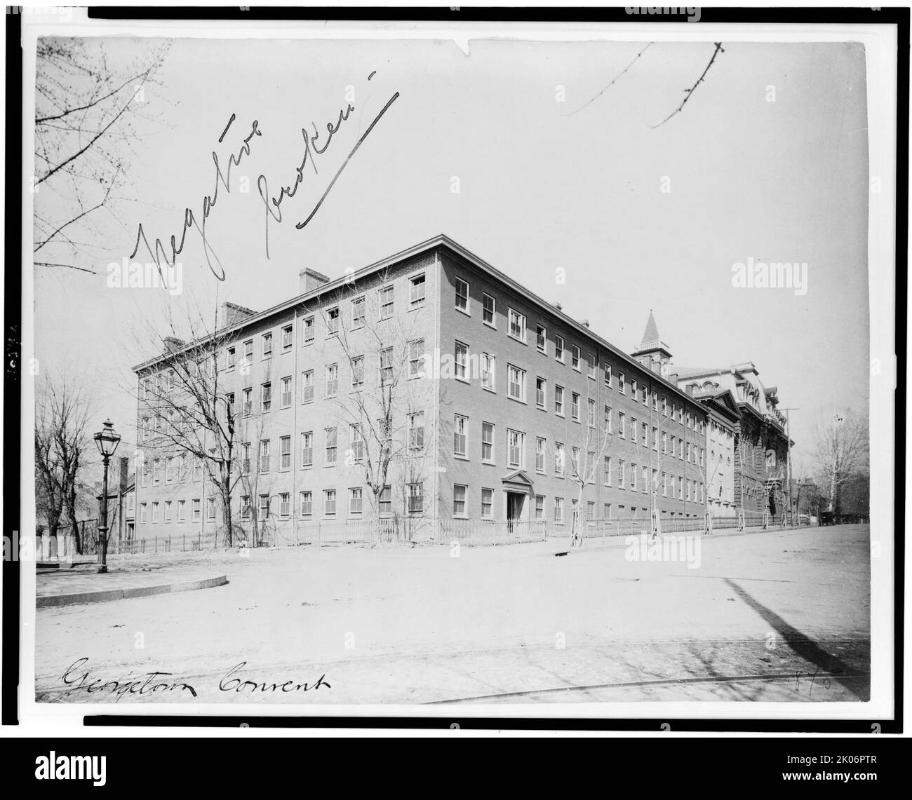 Exterior view of Georgetown Visitation Preparatory School, Washington, D.C., between 1890 and 1910(?). [Roman Catholic school for girls, founded in 1799]. Stock Photo