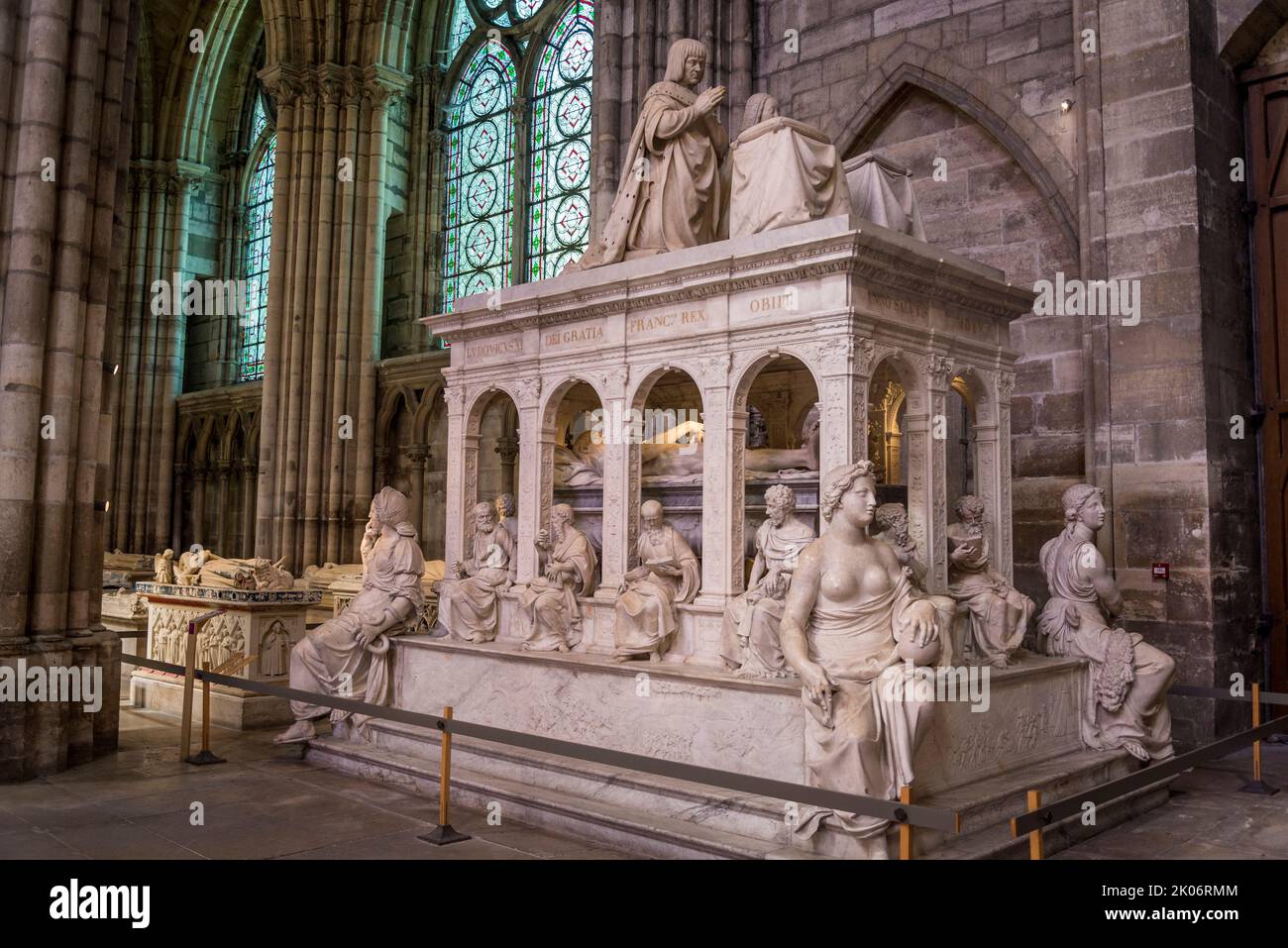 Tomb of Louis XII and Anne de Bretagne (1515), Basilica of Saint-Denis, a cathedral of singular importance historically and architecturally as its cho Stock Photo