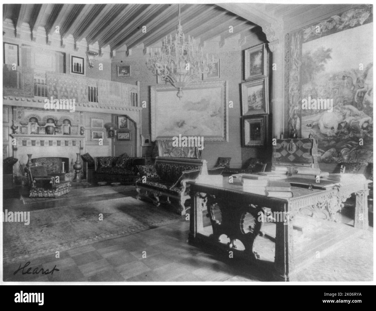 Home of Phoebe Apperson Hearst (widow of George Hearst) at 1400 New Hampshire Ave., NW, Washington, D.C., c1900. [Philanthropist, feminist and suffragist Phoebe Hearst founded the University of California Museum of Anthropology, and was co-founder of the National Parent-Teacher Association]. Stock Photo