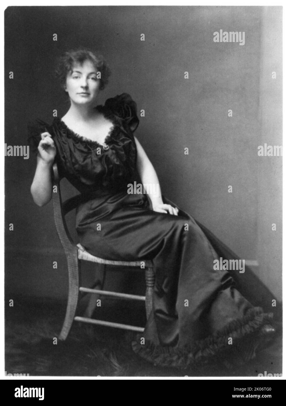 Mary Berri Chapman Hansbrough, c1898. Mrs. Henry Clay Hansbrough, full-length portrait, seated, facing front. Stock Photo