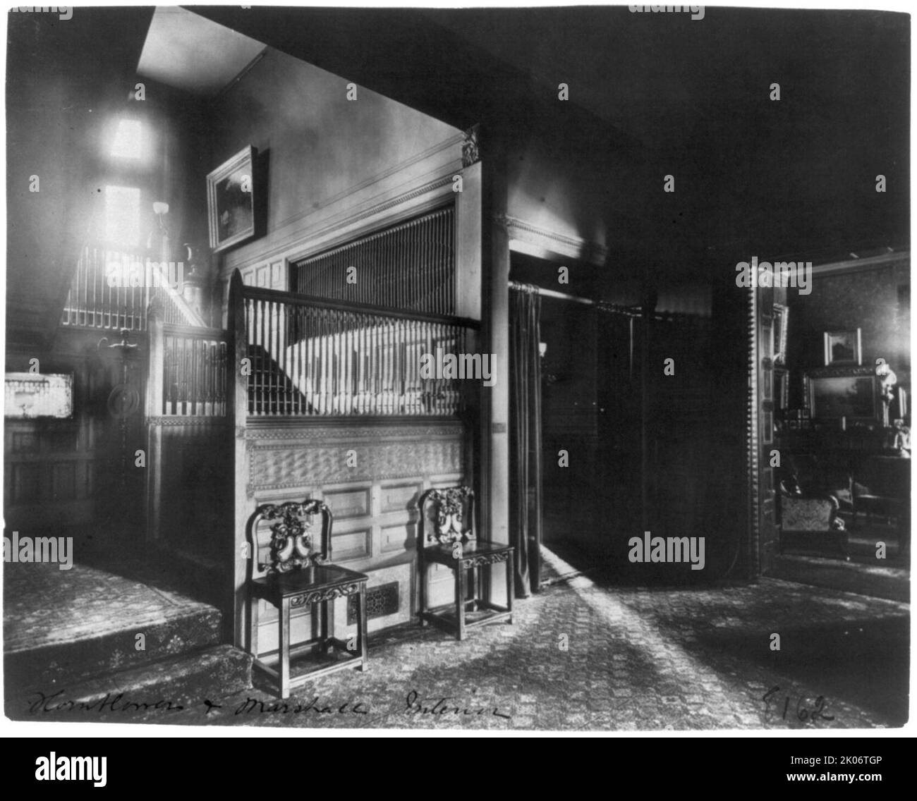 Interior of the Lucius Tuckerman house, 1600 I St., N.W., Washington, D.C., between 1890 and 1950. Stock Photo