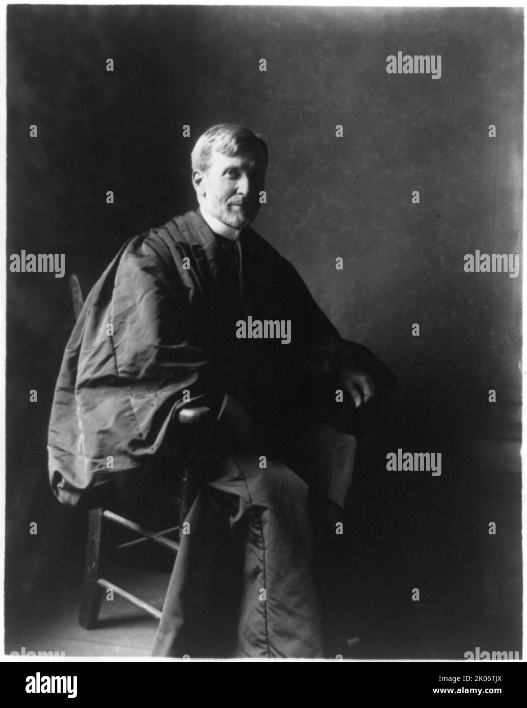 Joseph McKenna, 1843-1926, (1898?). 3/4 lgth., seated, facing right; wearing judicial robes. [Politician and lawyer: US Attorney General and Associate Justice of the Supreme Court]. Stock Photo
