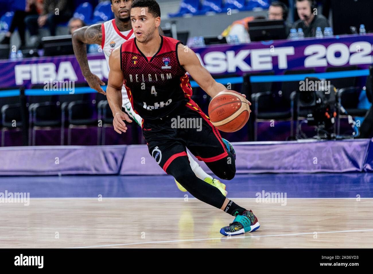 Tbilisi, Georgia. 07th Sep, 2022. Emmanuel Lecomte of Belgium in action during Day 7 Group A of the FIBA EuroBasket 2022 between Belgium and Bulgaria at Tbilisi Arena. Final score; Belgium 89:80 Bulgaria. Credit: SOPA Images Limited/Alamy Live News Stock Photo