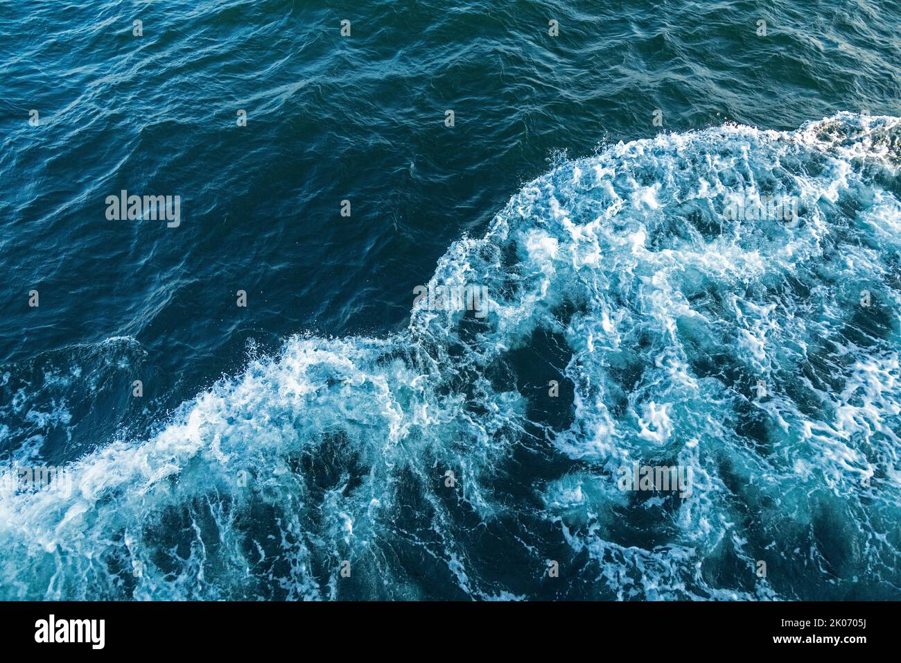 bow wave of a ship, Baltic Sea, Mecklenburg-West Pomerania, Germany Stock Photo