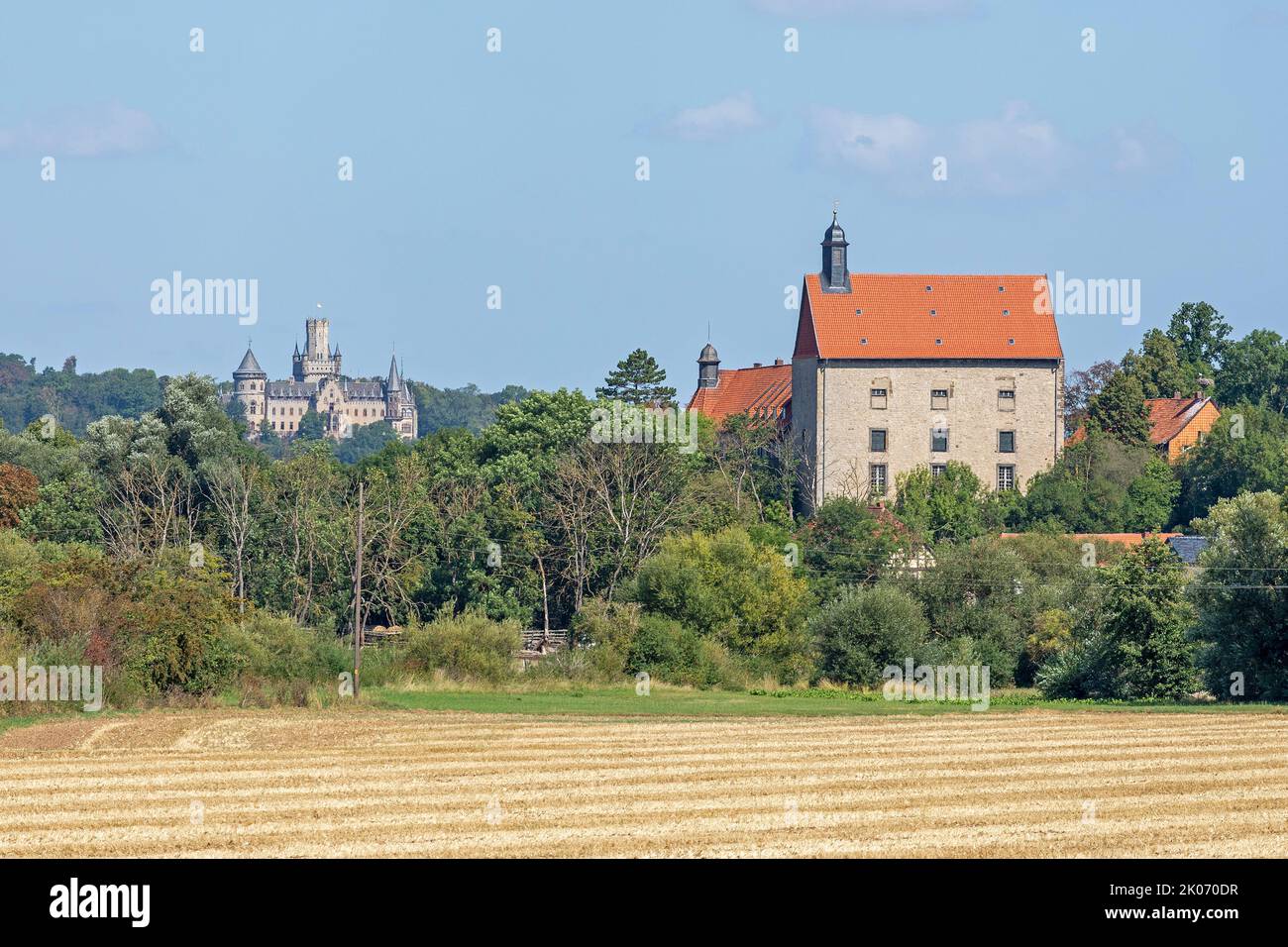 Marienburg Castle, Pattensen, Poppenburg Castle, Burgstemmen, Lower Saxony, Germany Stock Photo