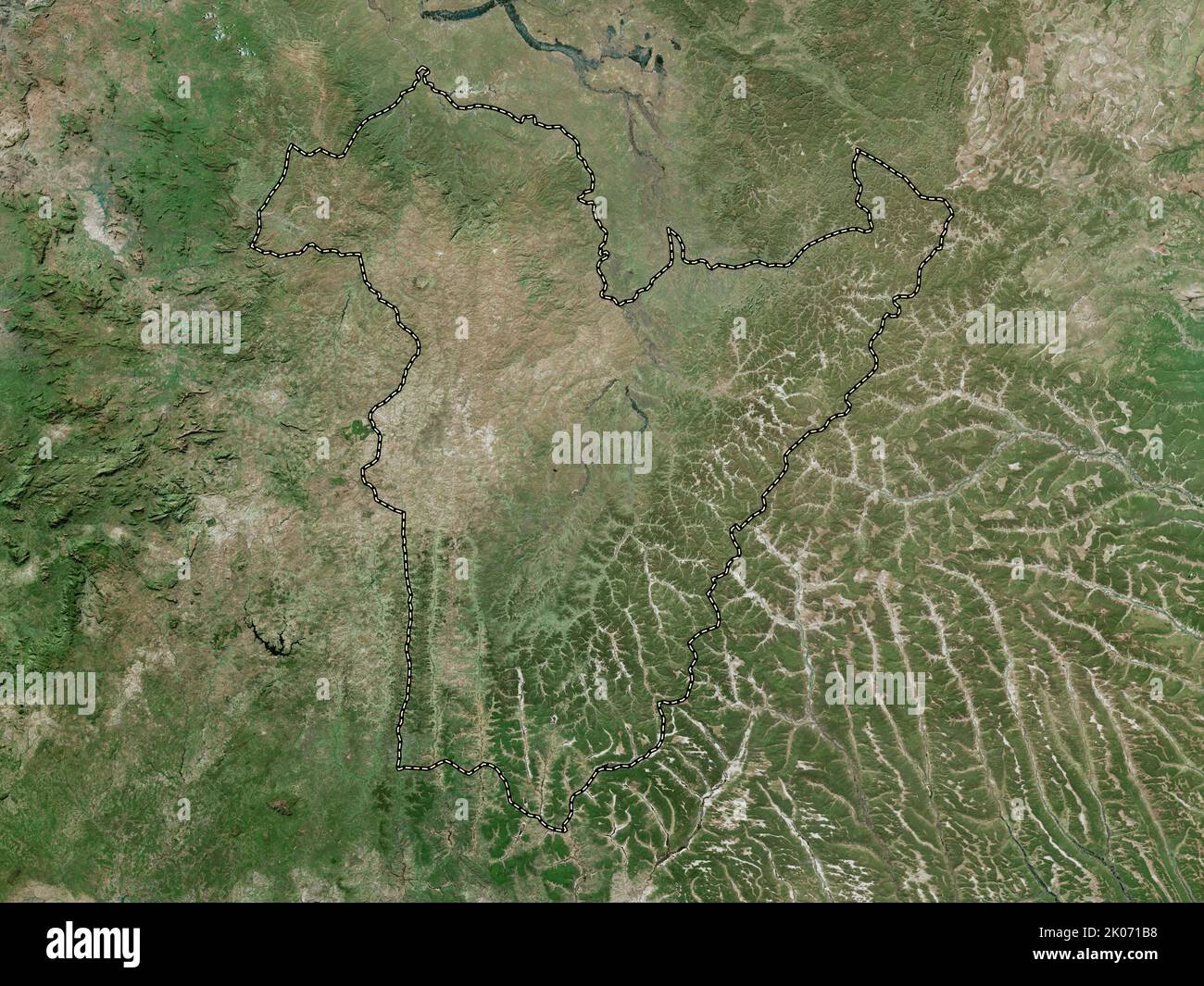 Bie, province of Angola. High resolution satellite map Stock Photo - Alamy