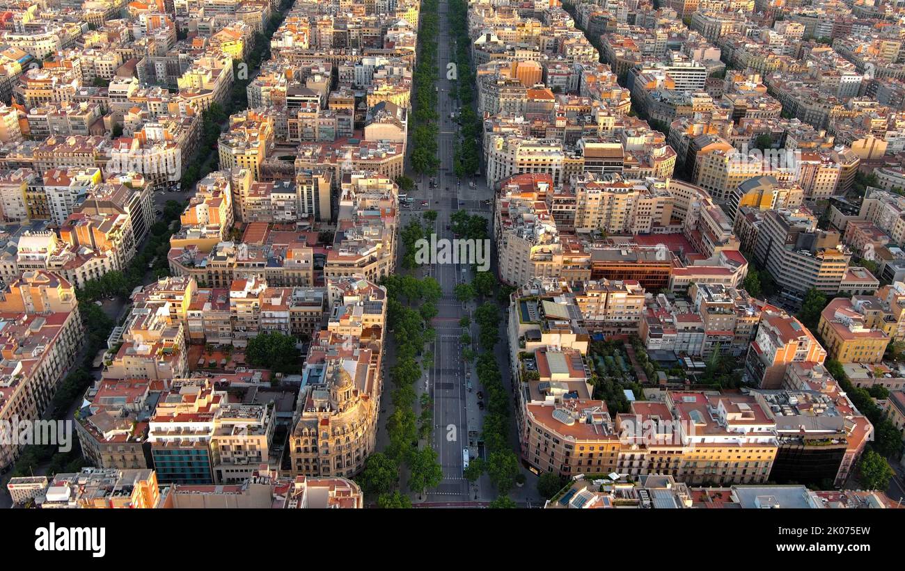 Passeig de gracia barcelona aerial hi-res stock photography and images -  Alamy