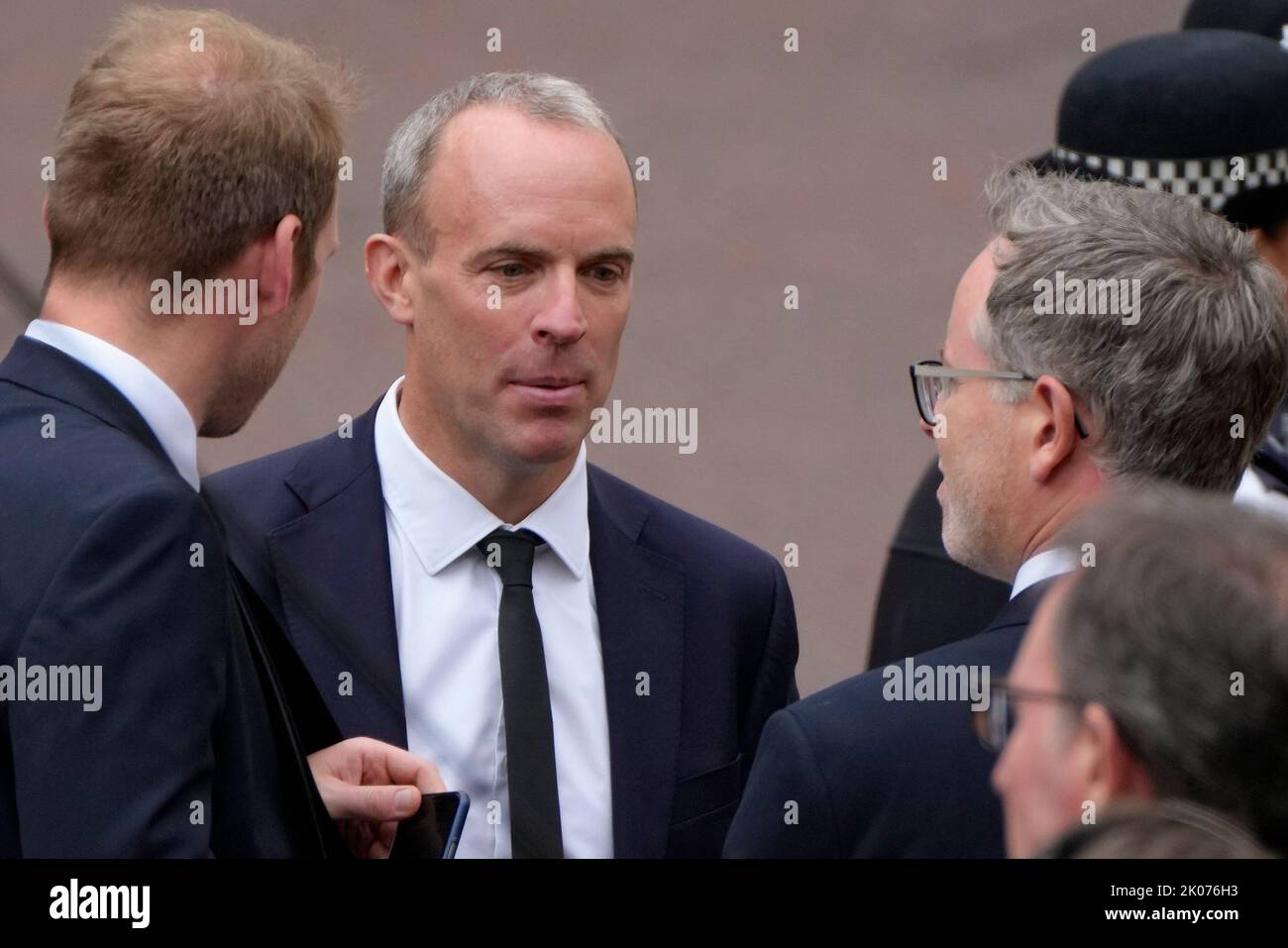 Dominic Raab leaves the Accession Council ceremony at St James's Palace, London, where King Charles III is formally proclaimed monarch. Charles automatically became King on the death of his mother, but the Accession Council, attended by Privy Councillors, confirms his role. Picture date: Saturday September 10, 2022. Stock Photo