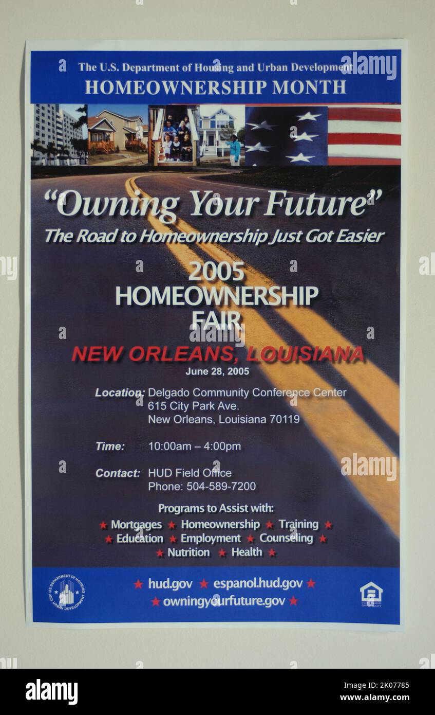 HUD Homeownership Month posters Stock Photo - Alamy