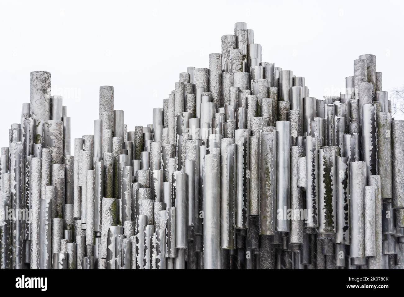Sibelius monument titled Passio Musicae by Eila Hiltunen at Sibelius park in Helsinki Finland Stock Photo
