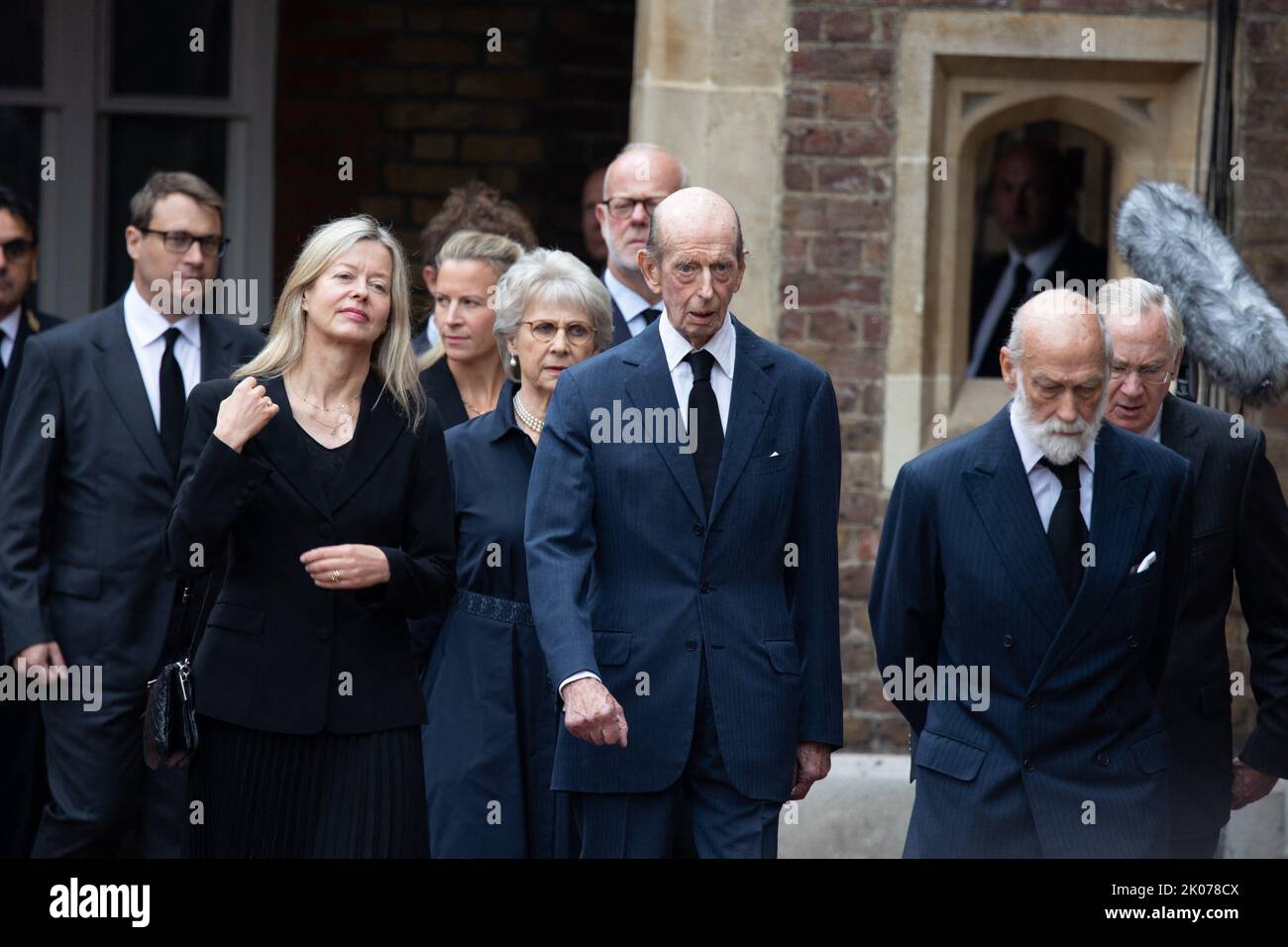 Prince Edward, Duke of Kent and Prince Michael of Kent during the principal Proclamation from the balcony overlooking Friary Court after the Accession Council at St James Palace, as King Charles III is formally proclaimed Britain new monarch, following the death of Queen Elizabeth II, in London, Britain September 10, 2022. Photo by Raphael Lafargue/ABACAPRESS.COM Stock Photo