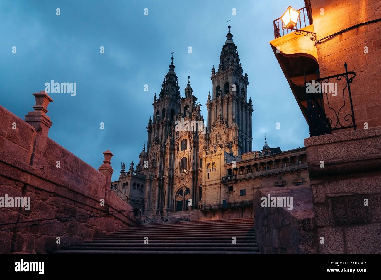 Cathedral of Santiago de Compostela in Spain in Galicia region Stock Photo