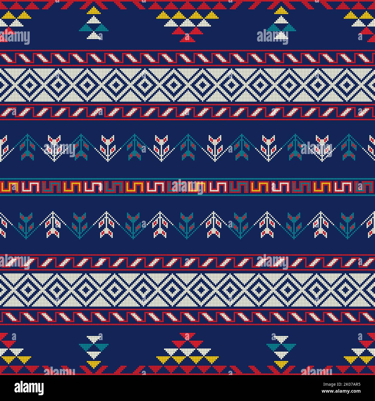 Traditional folk art embroidery vector pattern Stock Photo Alamy