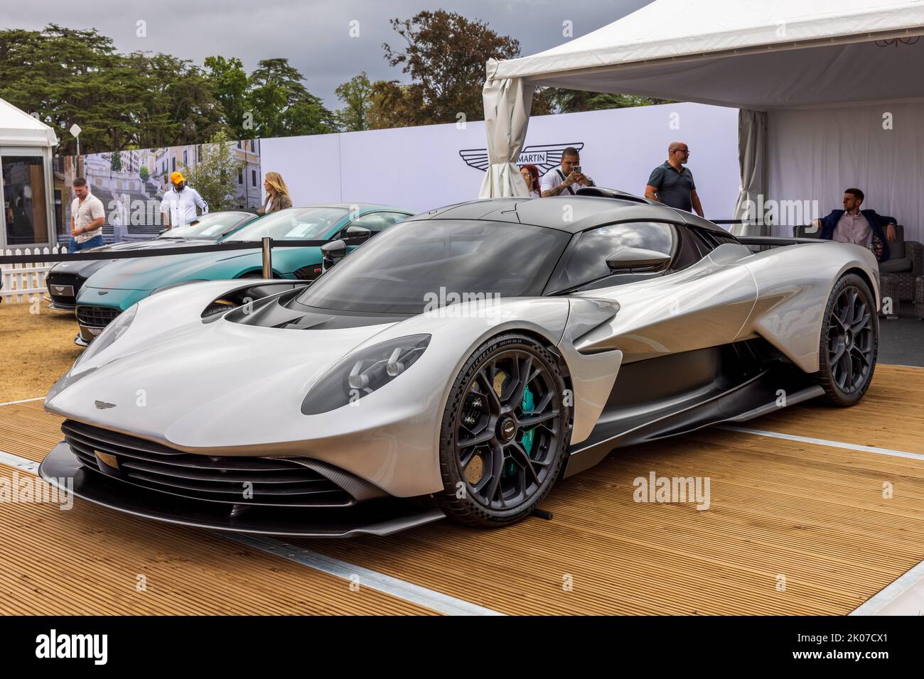 Aston Martin Valkyrie, on display at the Salon Privé Concours d’Elégance motor show held at Blenheim Palace on the 4th September 2022 Stock Photo