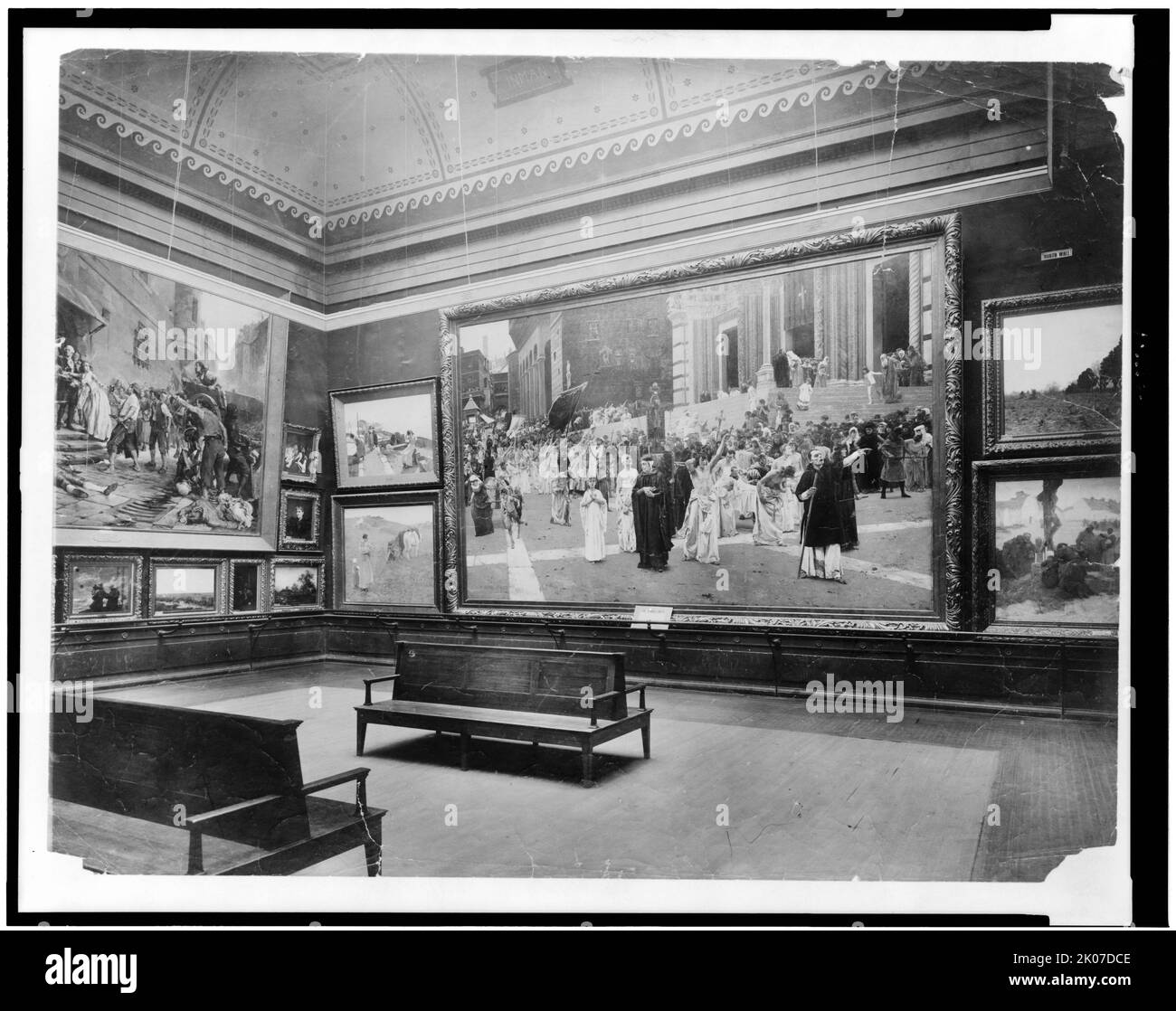 Exhibit in art gallery, World's Columbian Exposition, Chicago, Illinois, 1893. Stock Photo