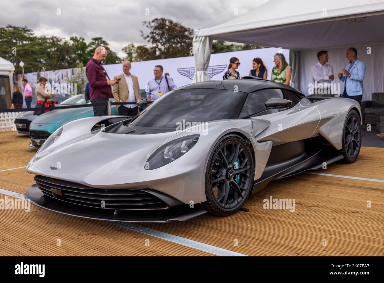 Aston Martin Valkyrie, on display at the Salon Privé Concours d’Elégance motor show held at Blenheim Palace on the 4th September 2022 Stock Photo
