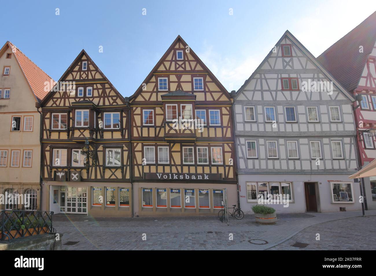 Halftimbered houses in the main street in Bad Wimpfen, Neckar Valley