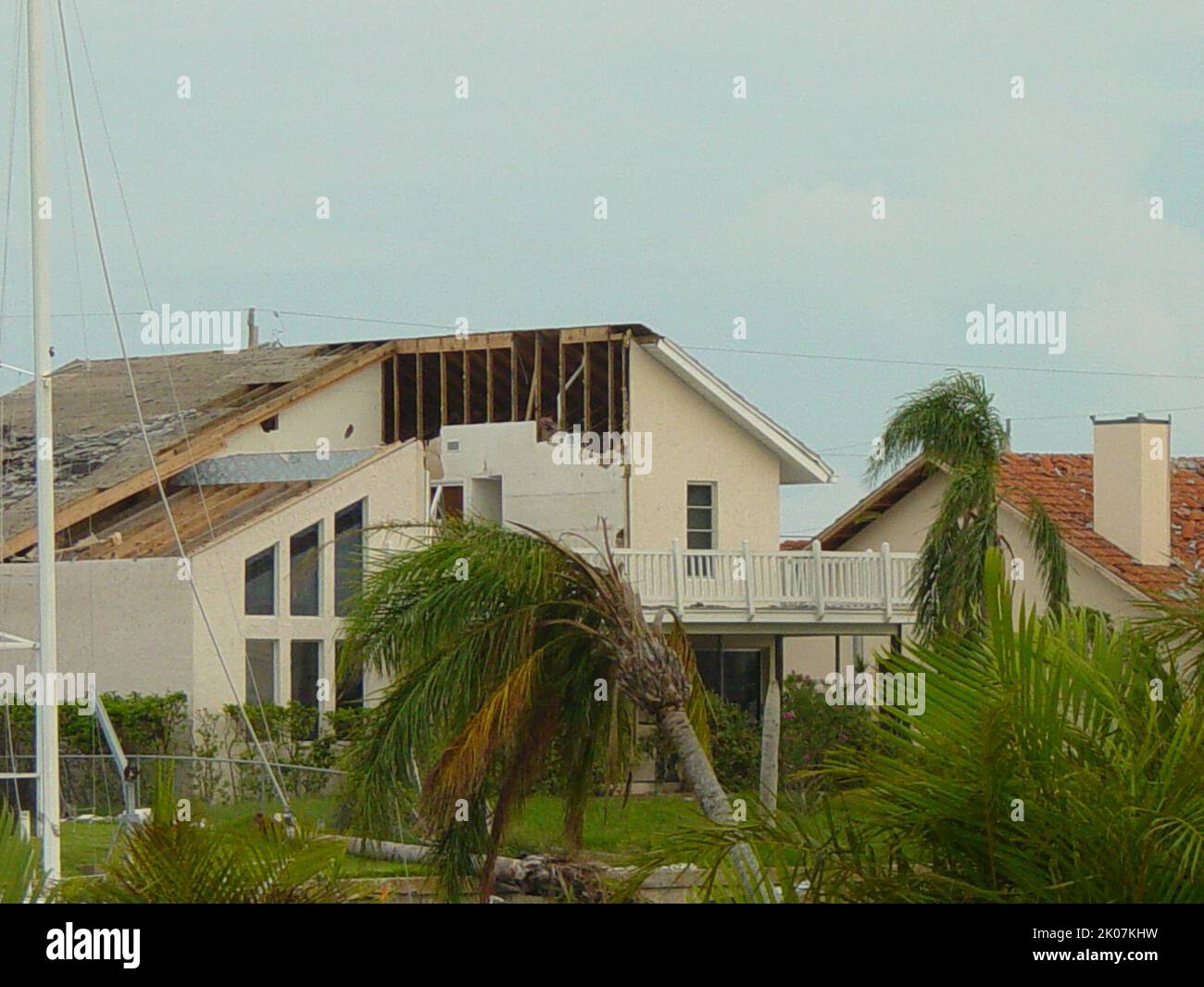 Hurricane Charley impact, Port Charlotte, Florida. Stock Photo